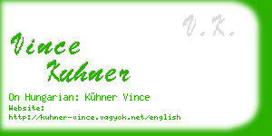 vince kuhner business card